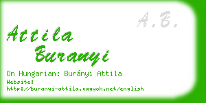 attila buranyi business card